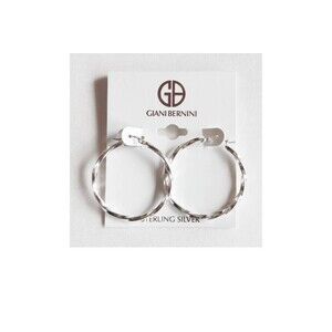 Giani Bernini Sterling Silver 35mm Twist Hoop Earrings
